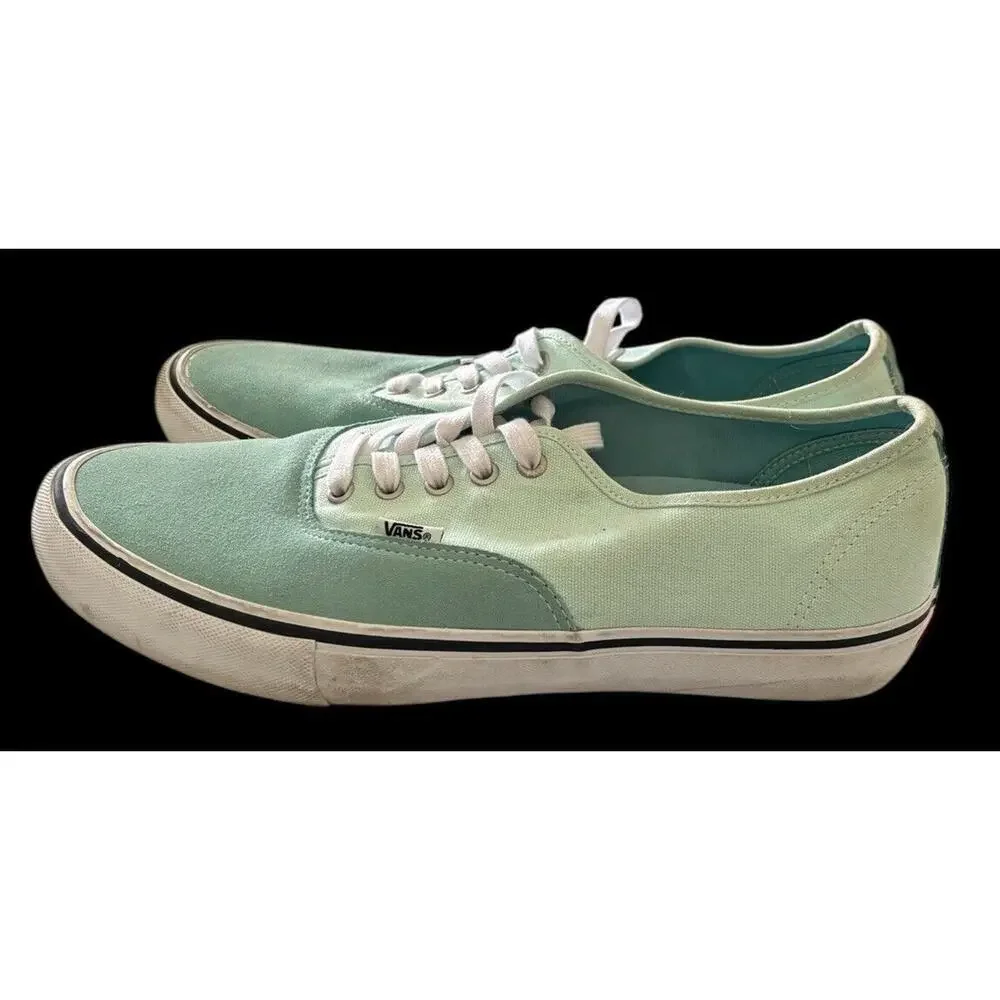 VANS Authentic Pro Aqua Haze Soothing Sea, Mens Sz 13 Skate UltraCush Classic